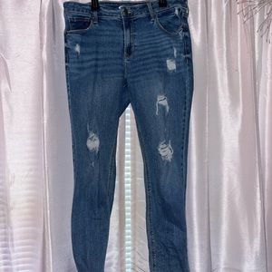 Medium/dark wash old navy ripped jeans